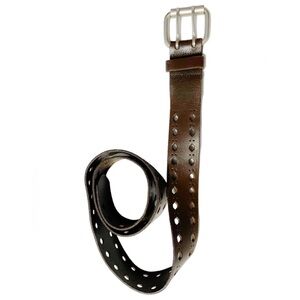 Vintage Buckle Leather Belt